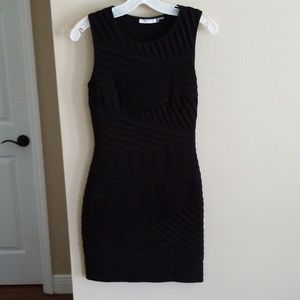 Black dress, pleated